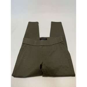 Liverpool Women's Elastic Waist Flat Front Pull-On Green Jeggings Size 4P / 27